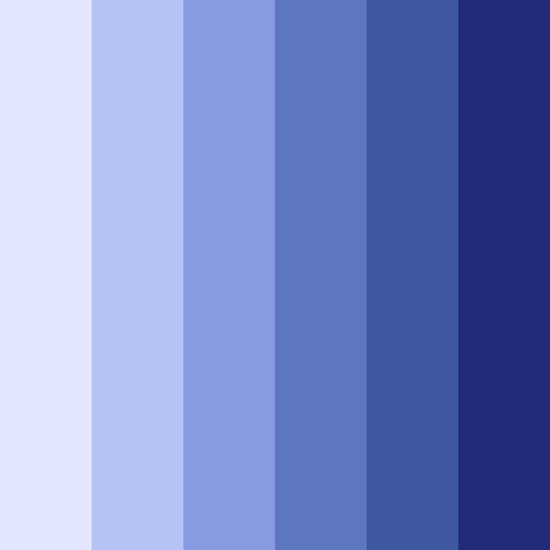 Download shades of indigo color palette PNG image (square)