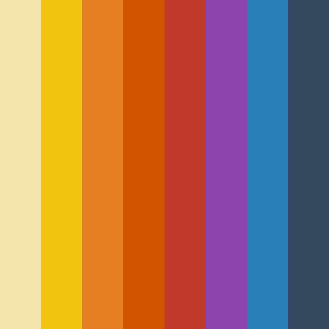 Download vibrant yellow and blue color palette PNG image (square)