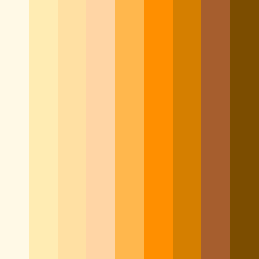Download creamy orange color palette PNG image (square)