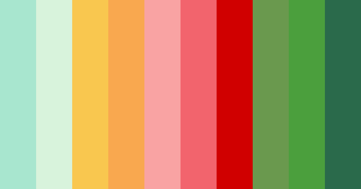 Download shades of red and green color palette PNG image (landscape)