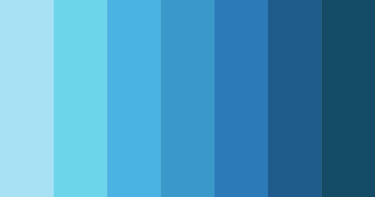 Download azure cascade color palette PNG image (landscape)