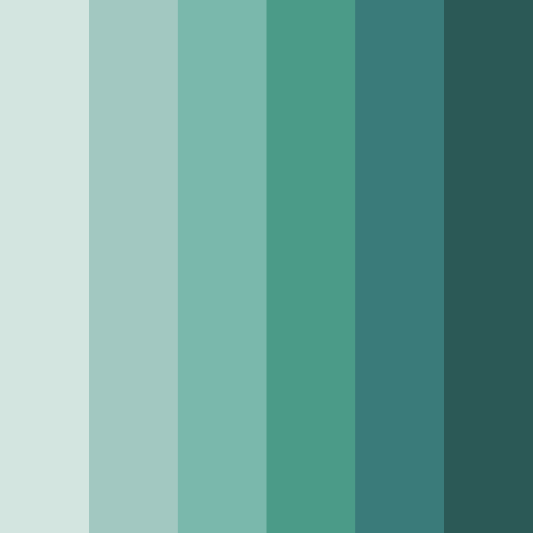 Download shades of eucalyptus color palette PNG image (square)