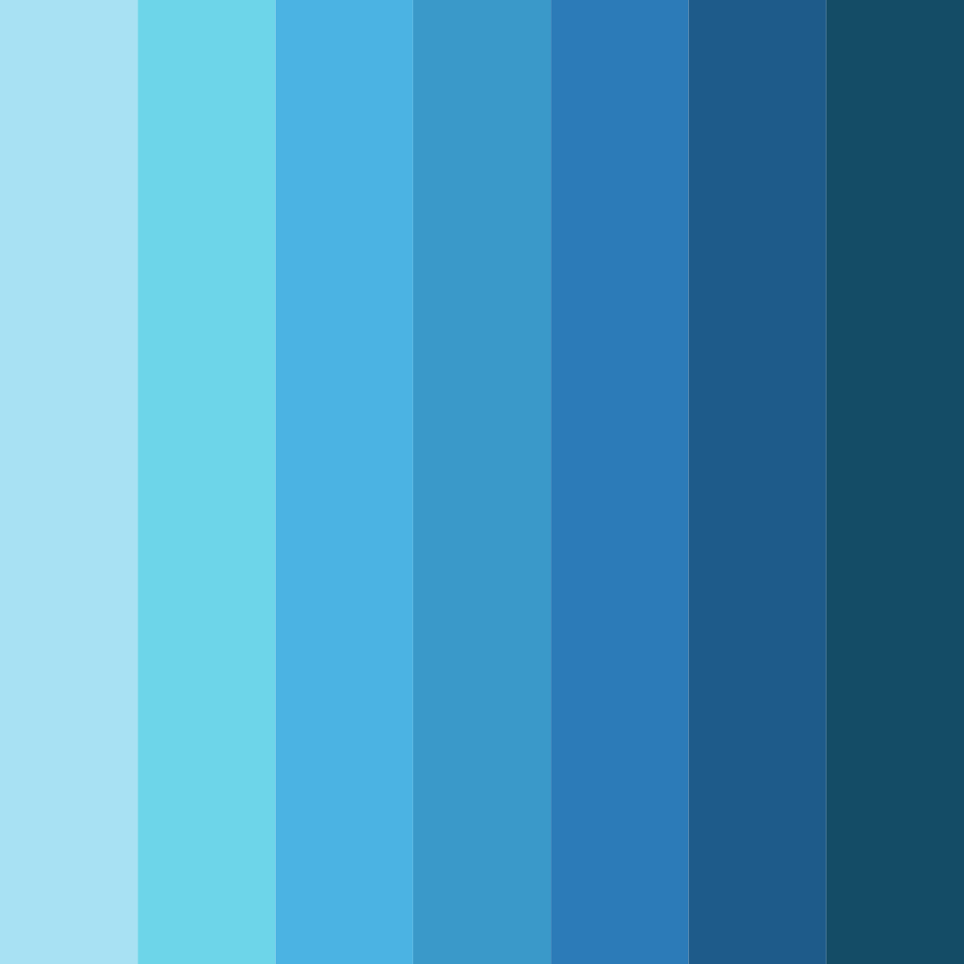 Download azure cascade color palette PNG image (square)