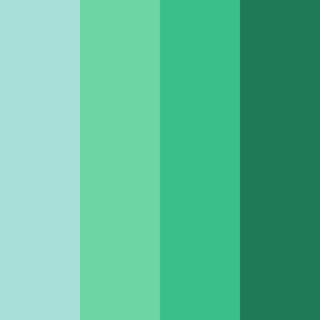 Download luminous emerald whisper color palette PNG image (square)