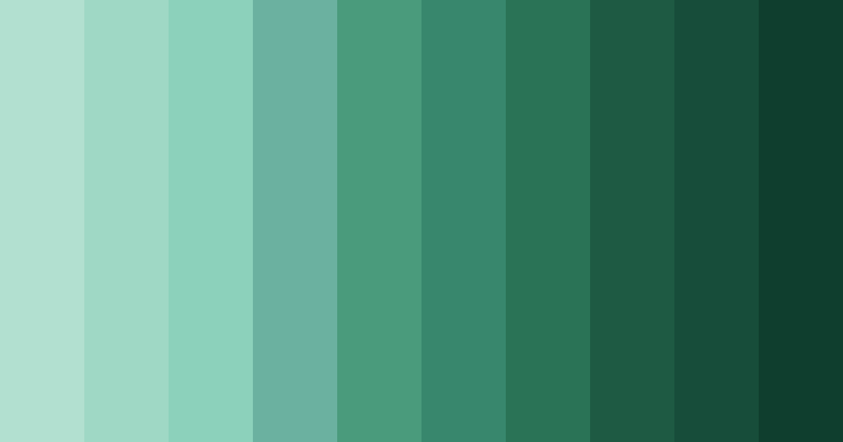 Download emerald serenity color palette PNG image (landscape)
