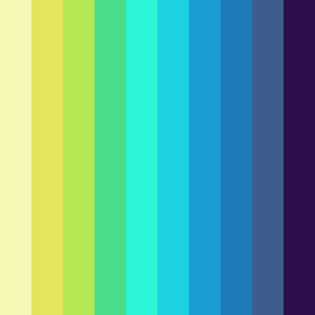 Download neon blue fantasy color palette PNG image (square)