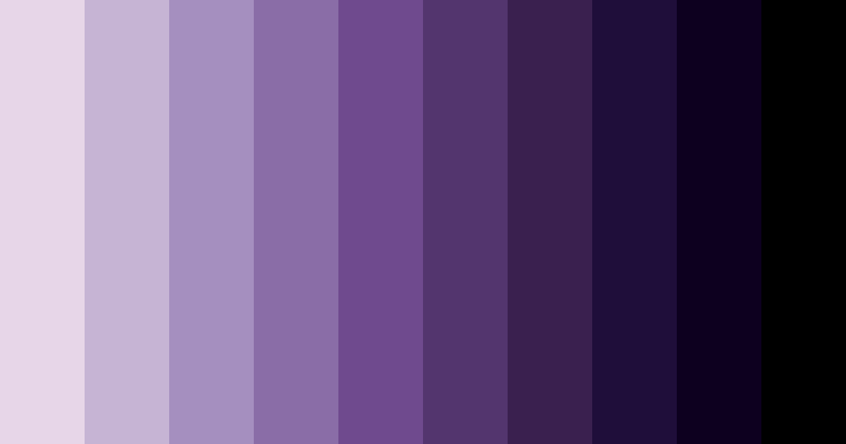 Download shades of nightshade purple color palette PNG image (landscape)