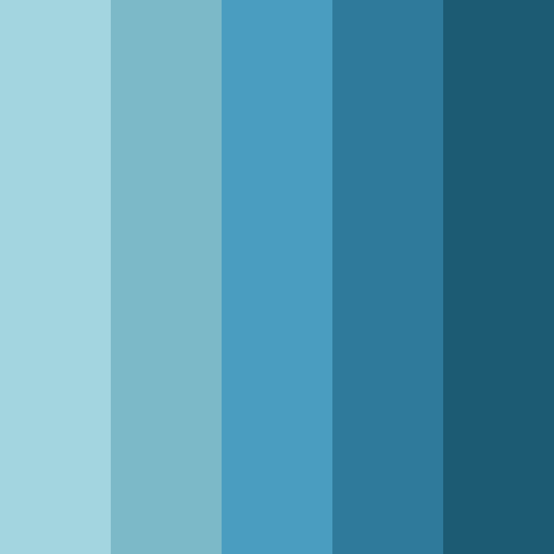 Download cool teal color palette PNG image (square)