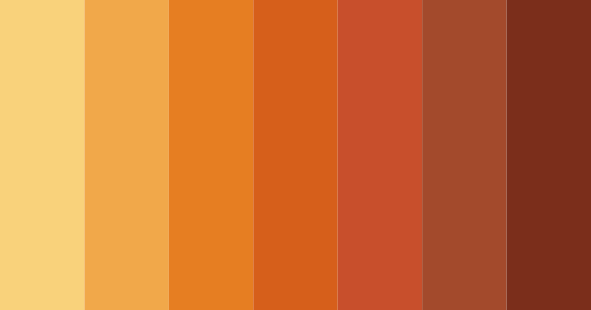Download autumn orange color palette PNG image (landscape)