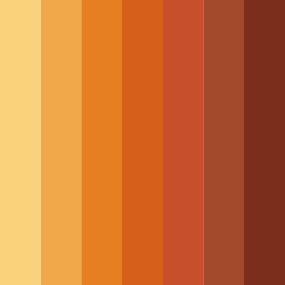 Download autumn orange color palette PNG image (square)
