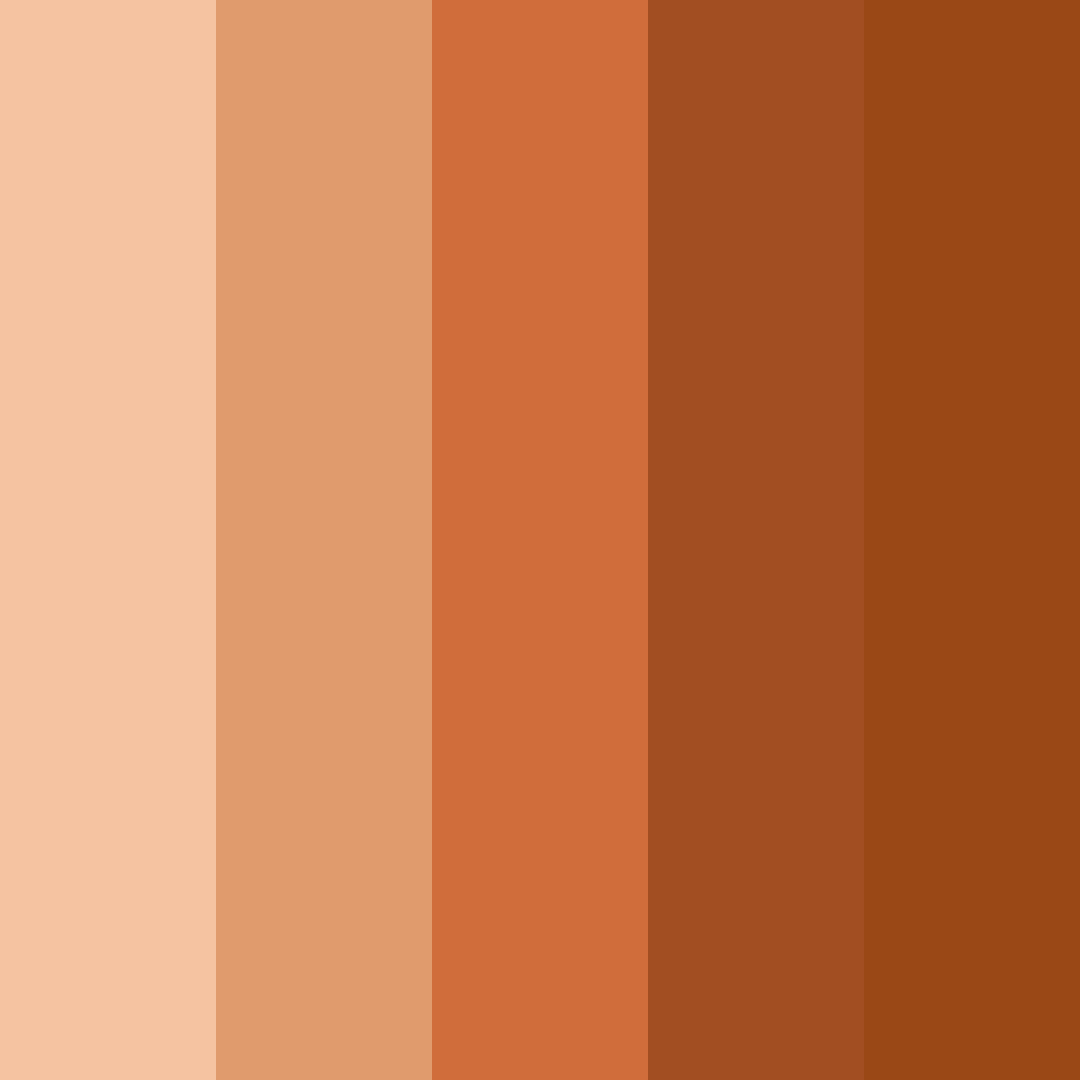 Download rustic orange color palette PNG image (square)