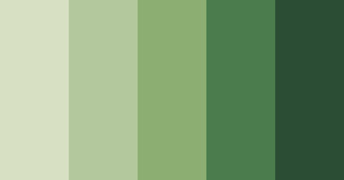 Download earthy green color palette PNG image (landscape)