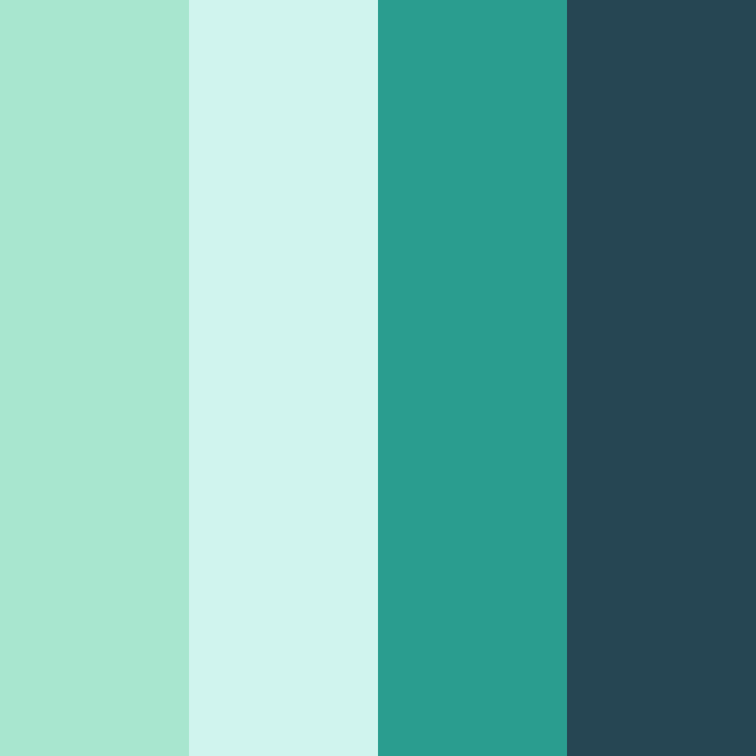Download serene evergreen color palette PNG image (square)