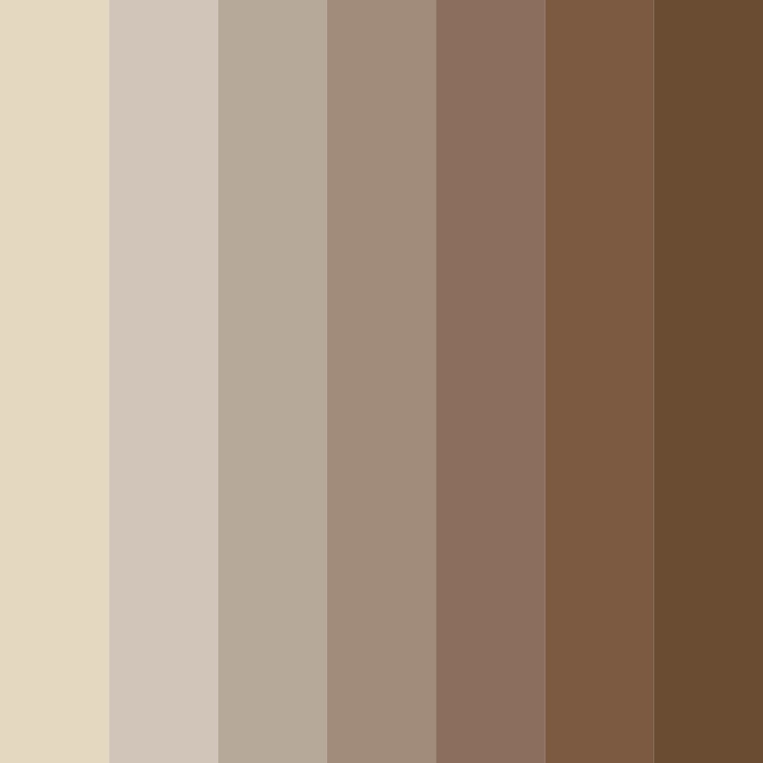 Download tortora beige shades color palette PNG image (square)