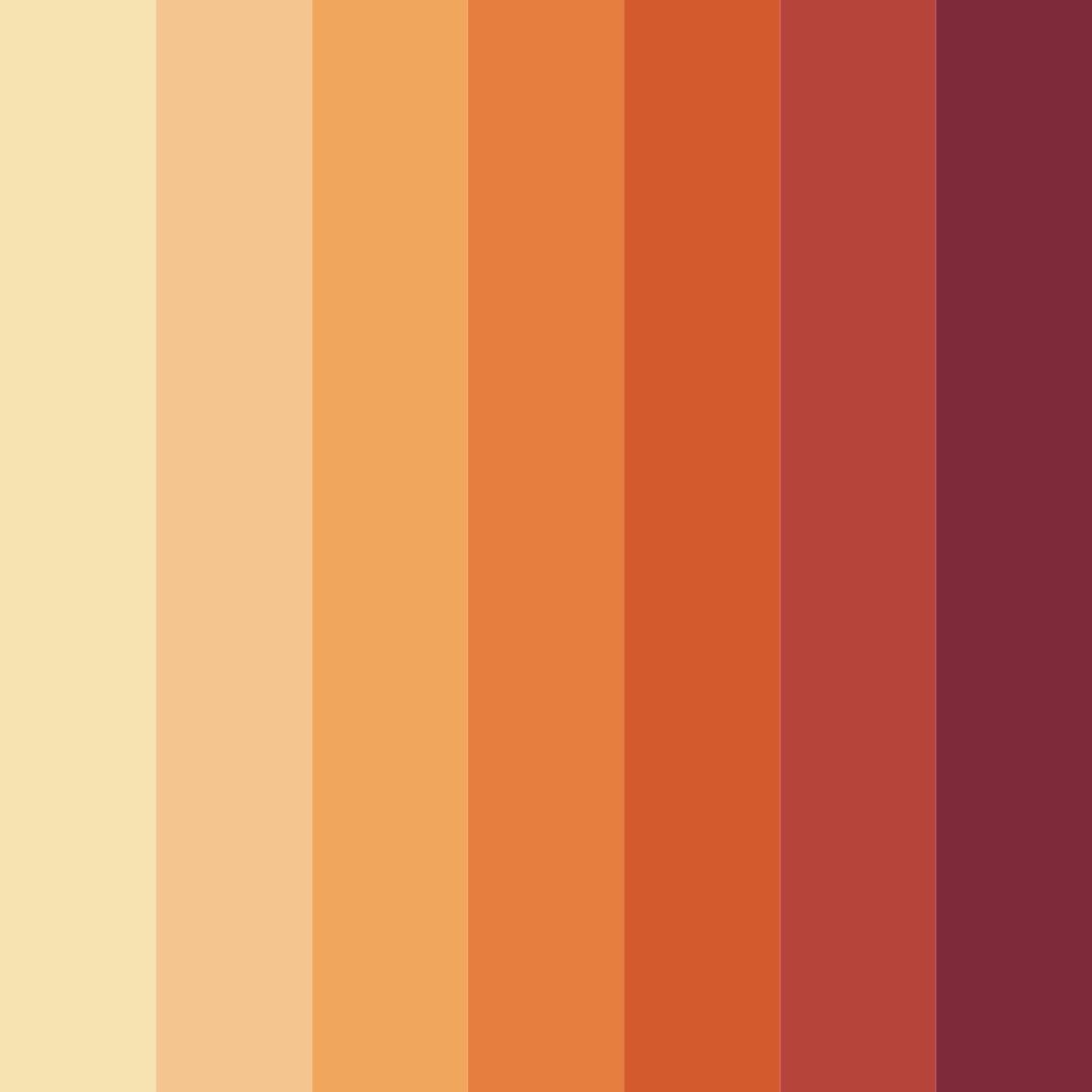 Download autumnal ember color palette PNG image (square)