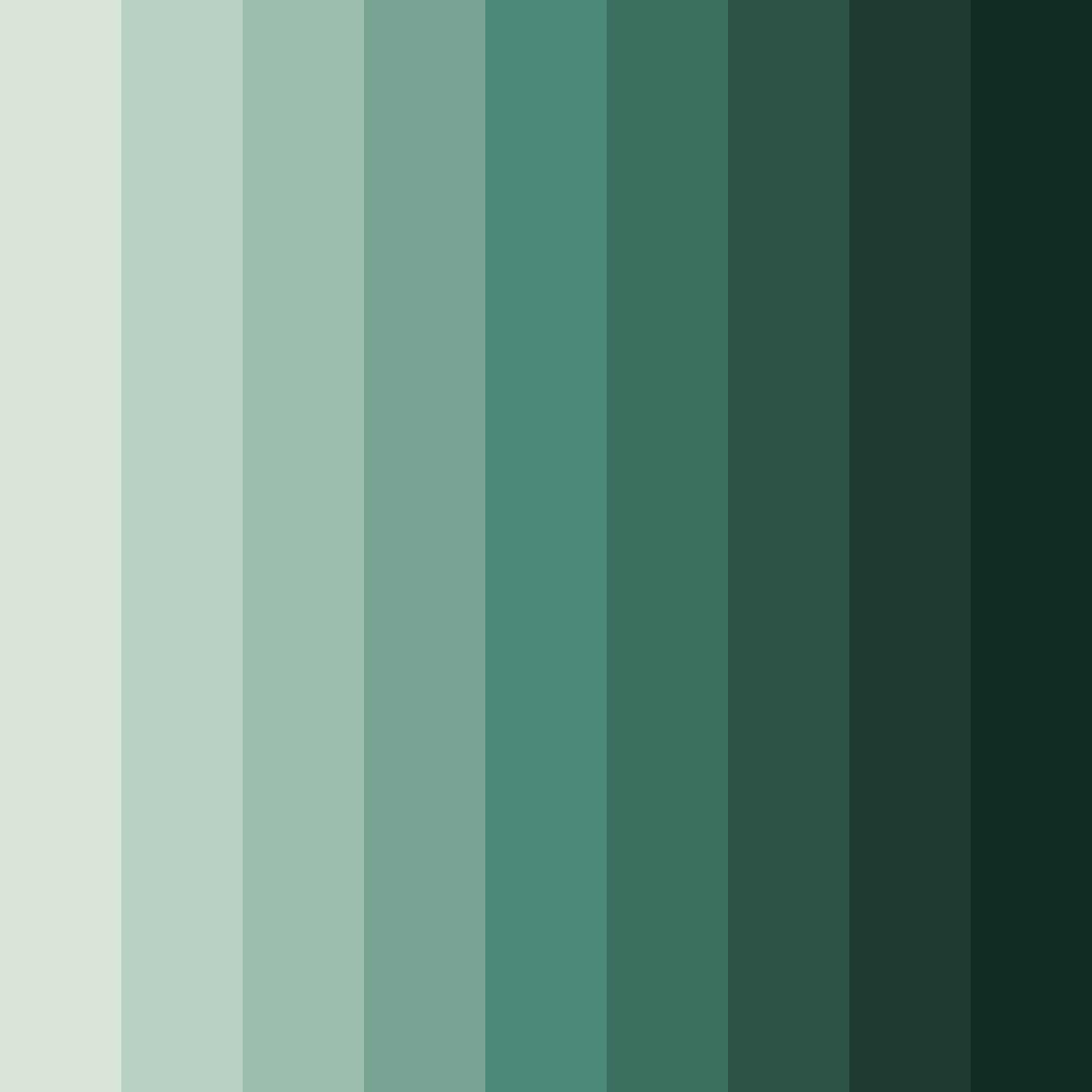 Download shades of green sage color palette PNG image (square)