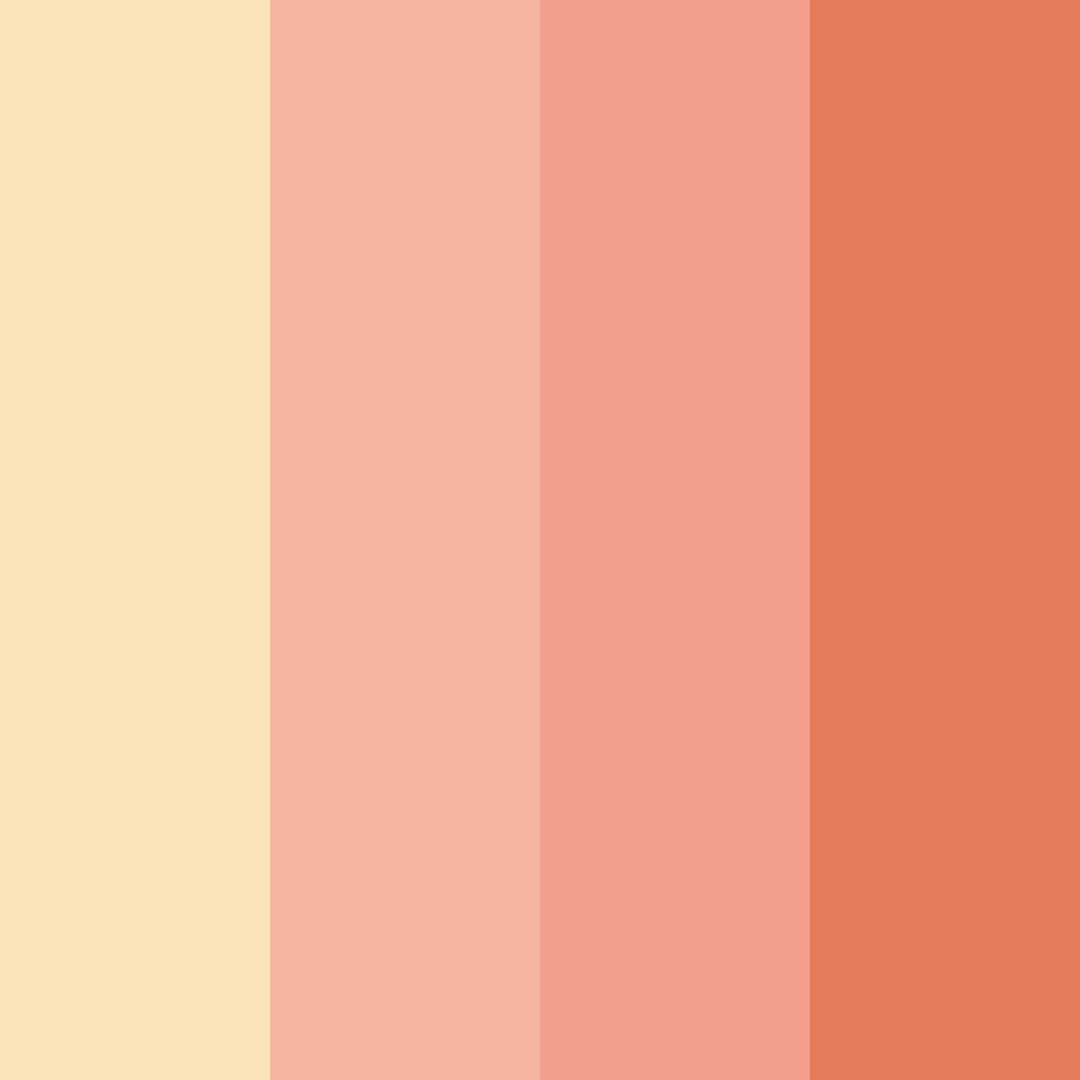 Download peachy shades color palette PNG image (square)