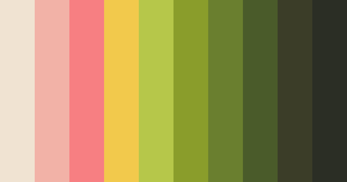 Download olive sunset color palette PNG image (landscape)