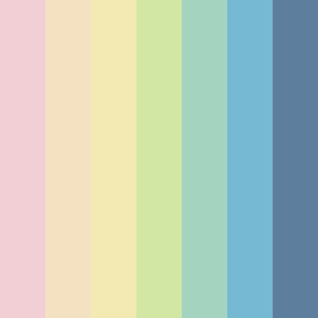 Download pastel blue color palette PNG image (square)