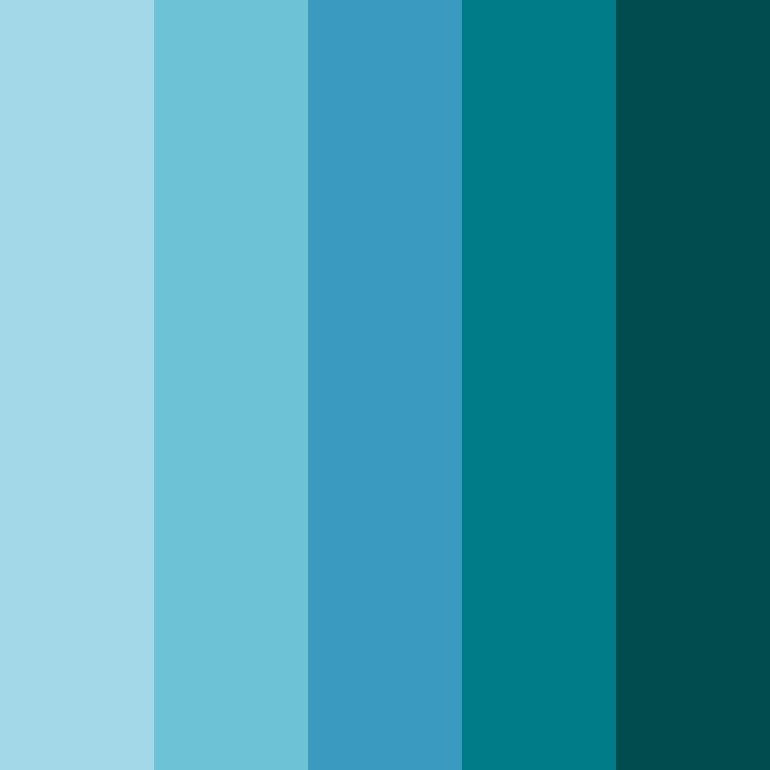 Download teal blue oasis color palette PNG image (square)