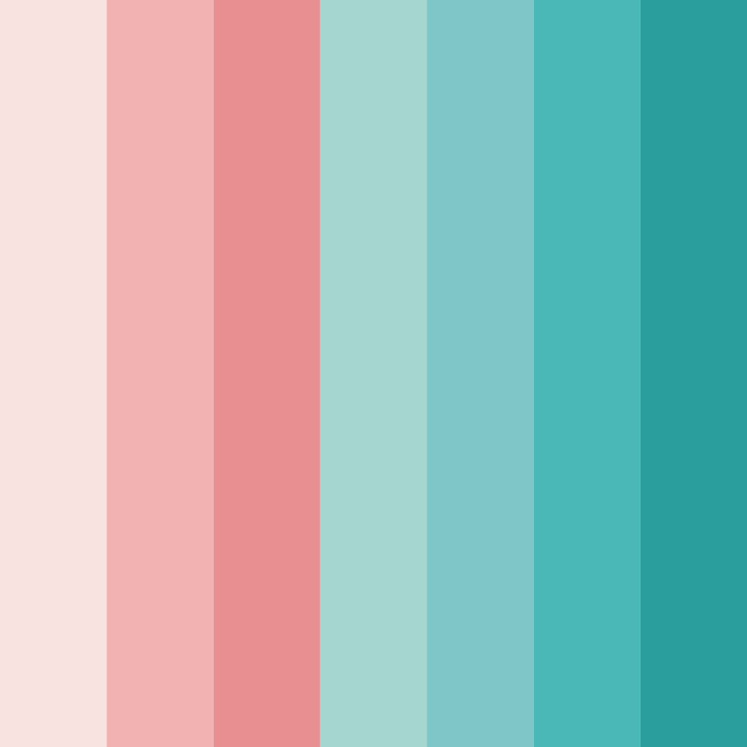 Download mint cherry blossom color palette PNG image (square)