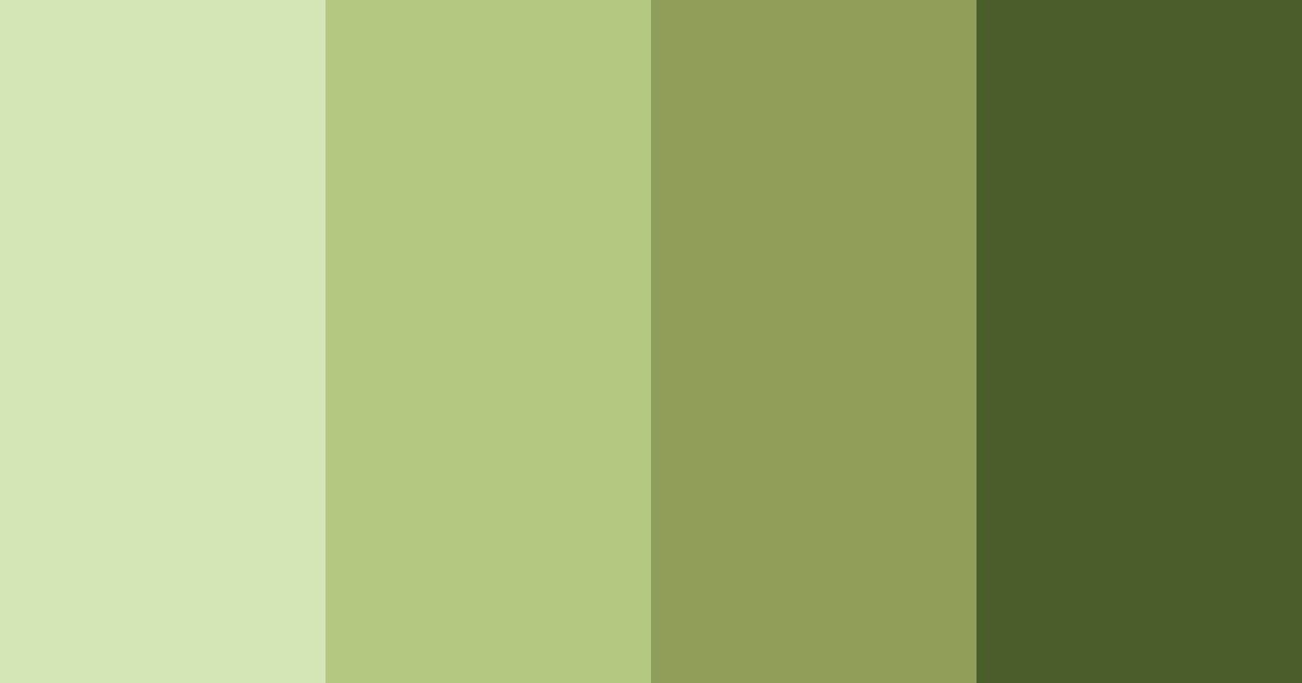 Download olive green shades color palette PNG image (landscape)