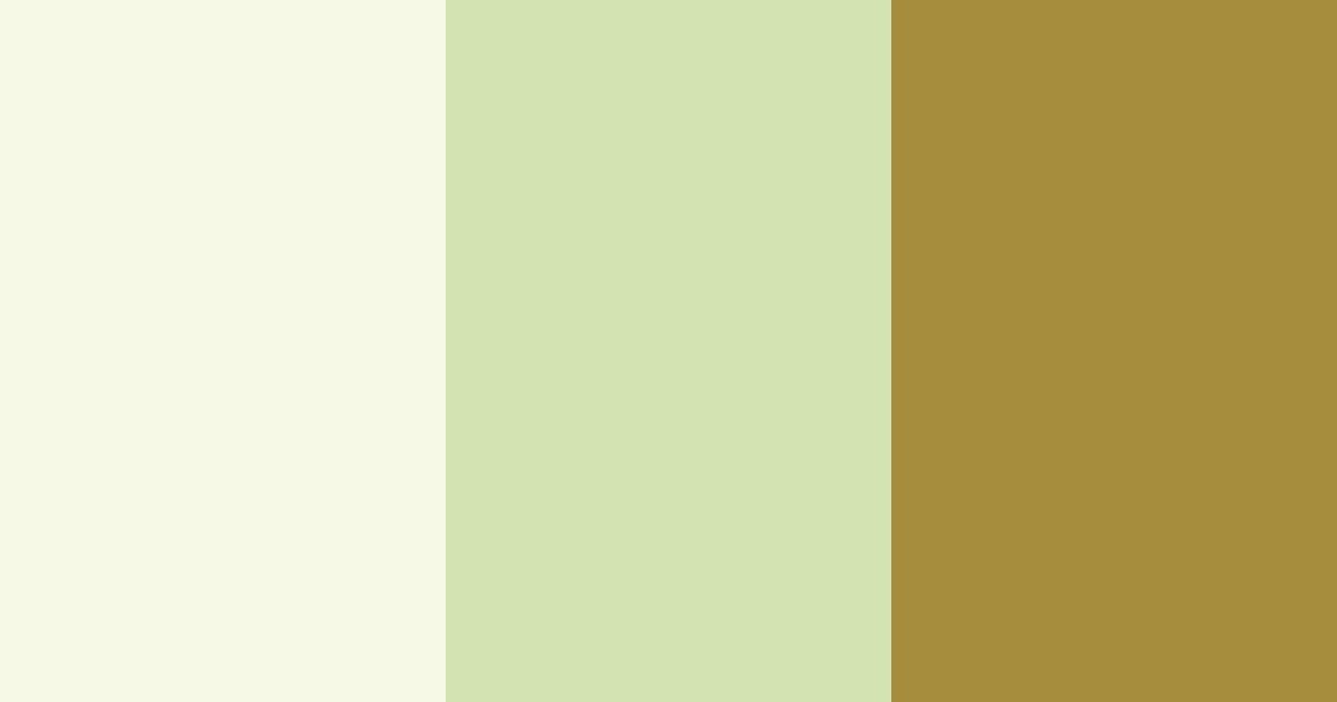 Download golden greenery color palette PNG image (landscape)