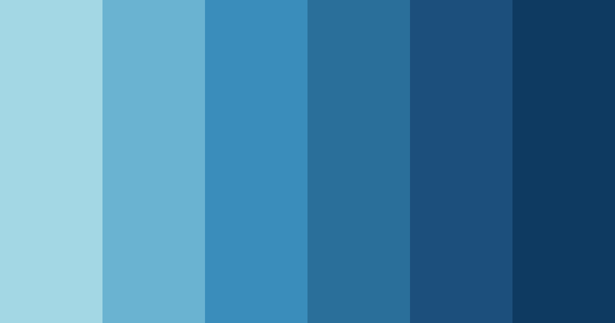 Download tad's distinctive blues color palette PNG image (landscape)