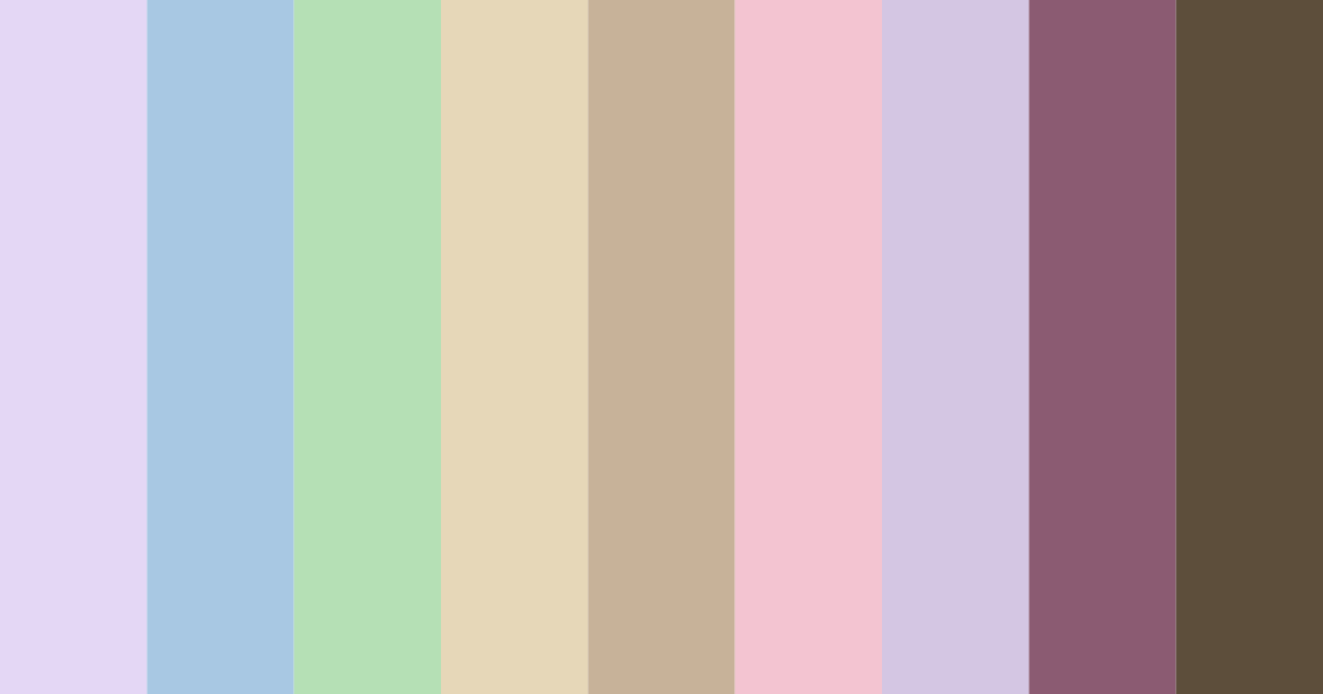 Download whimsical serenity color palette PNG image (landscape)