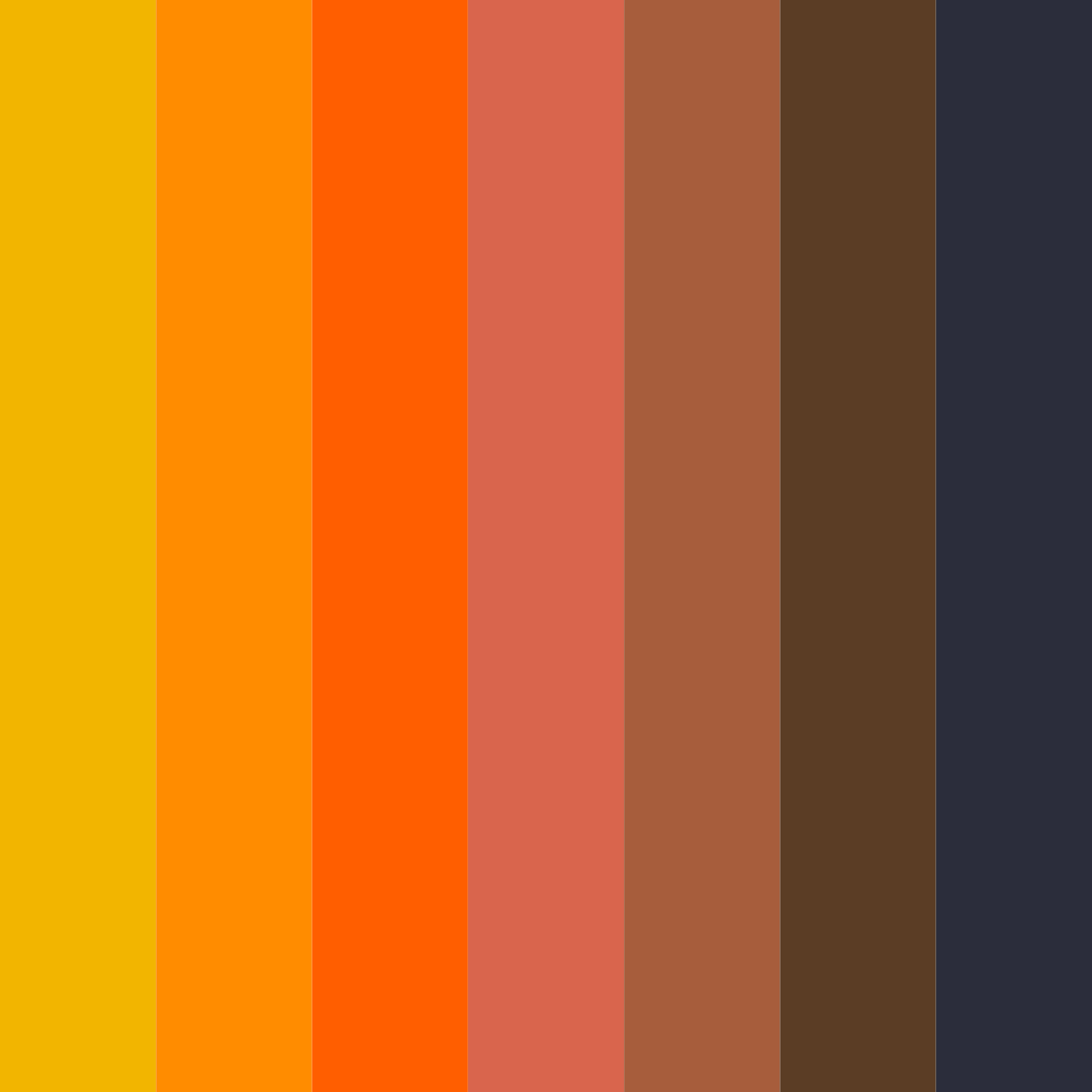 Download retro sunset groove color palette PNG image (square)