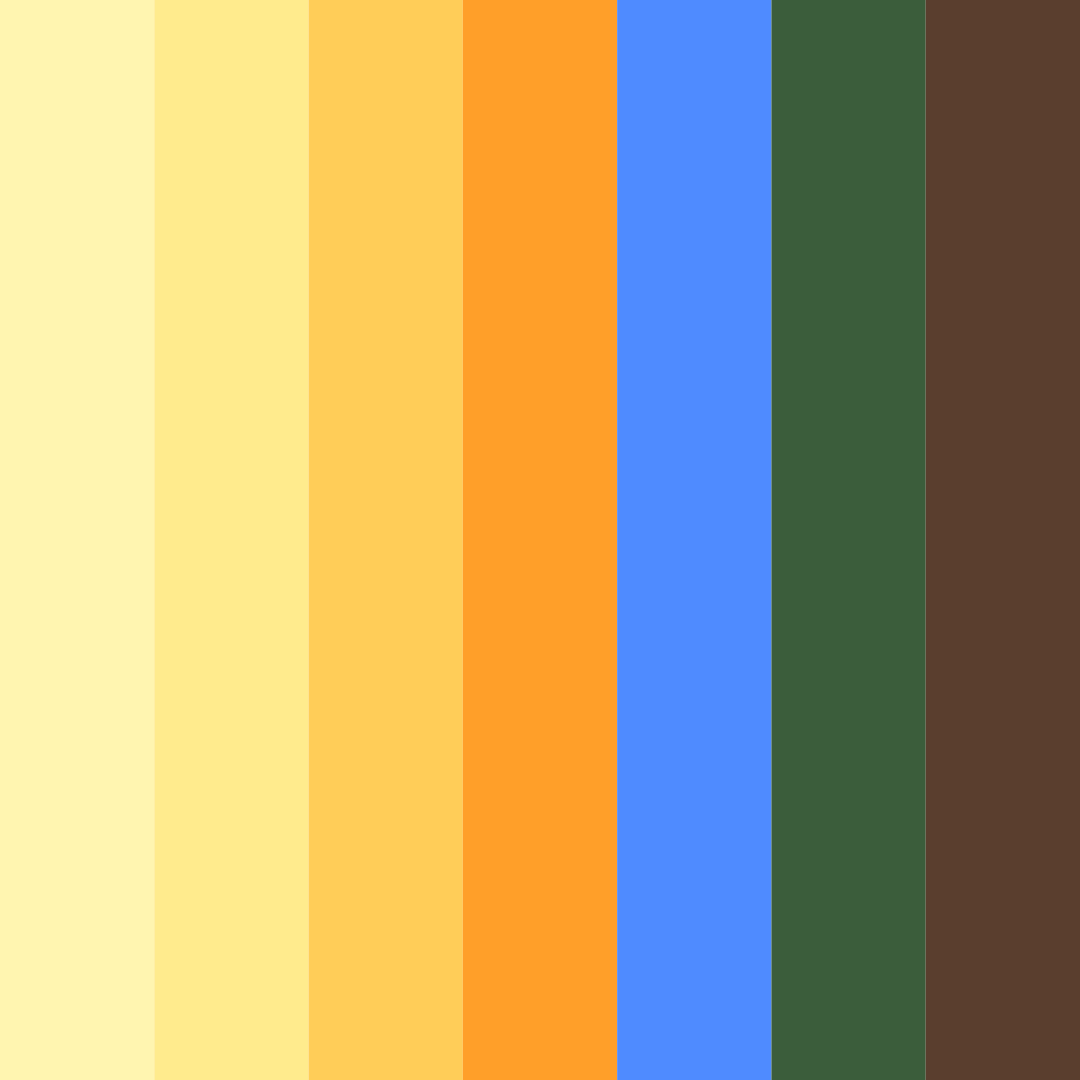 Download sunshine breeze color palette PNG image (square)