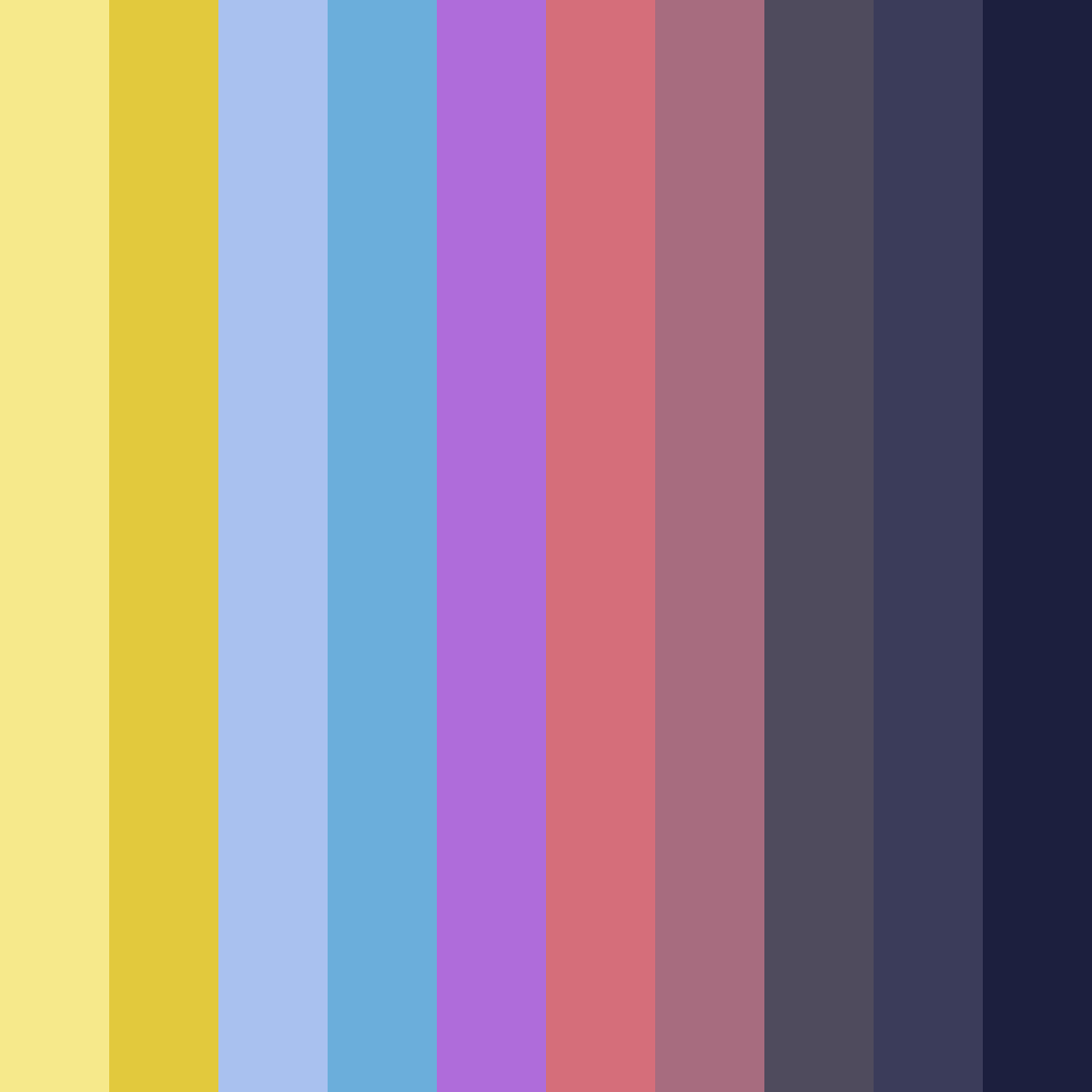 Download shades of yellow and blue color palette PNG image (square)