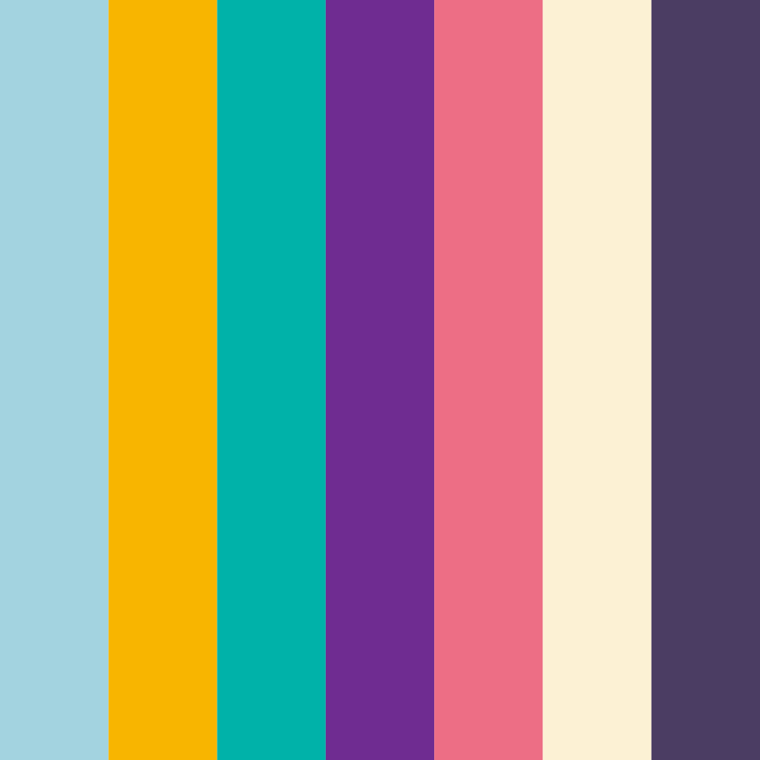Download ocean blue delight color palette PNG image (square)
