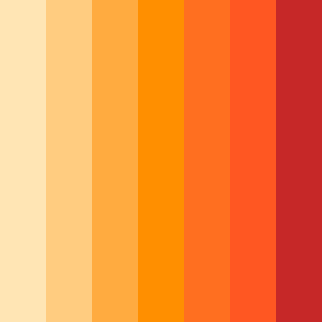 Download sunset ember blaze color palette PNG image (square)