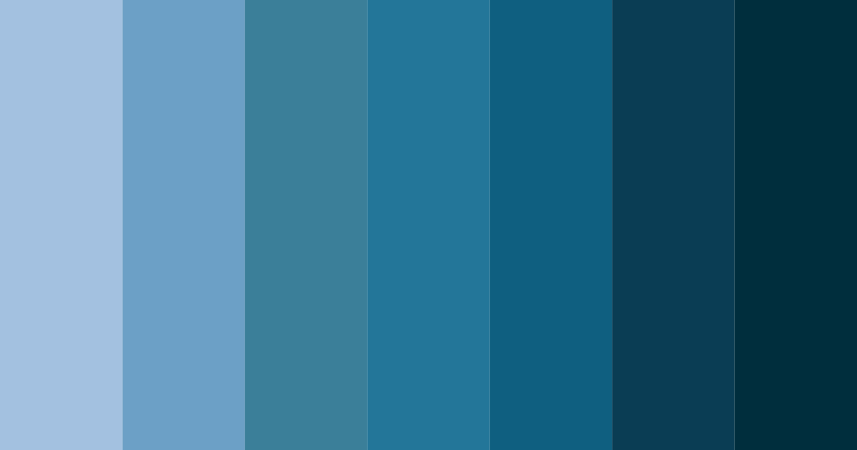 Download cool blue color palette PNG image (landscape)