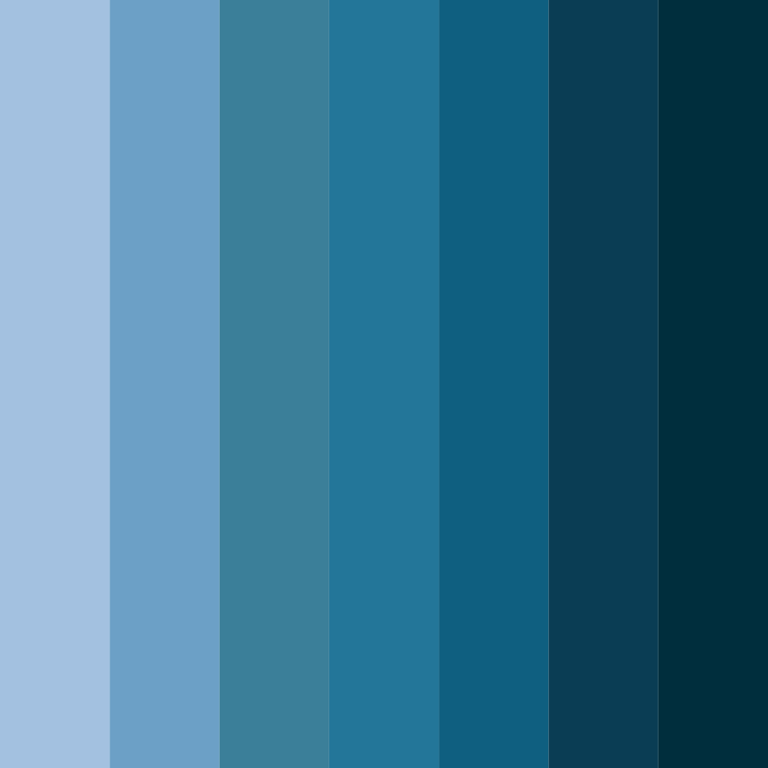 Download cool blue color palette PNG image (square)