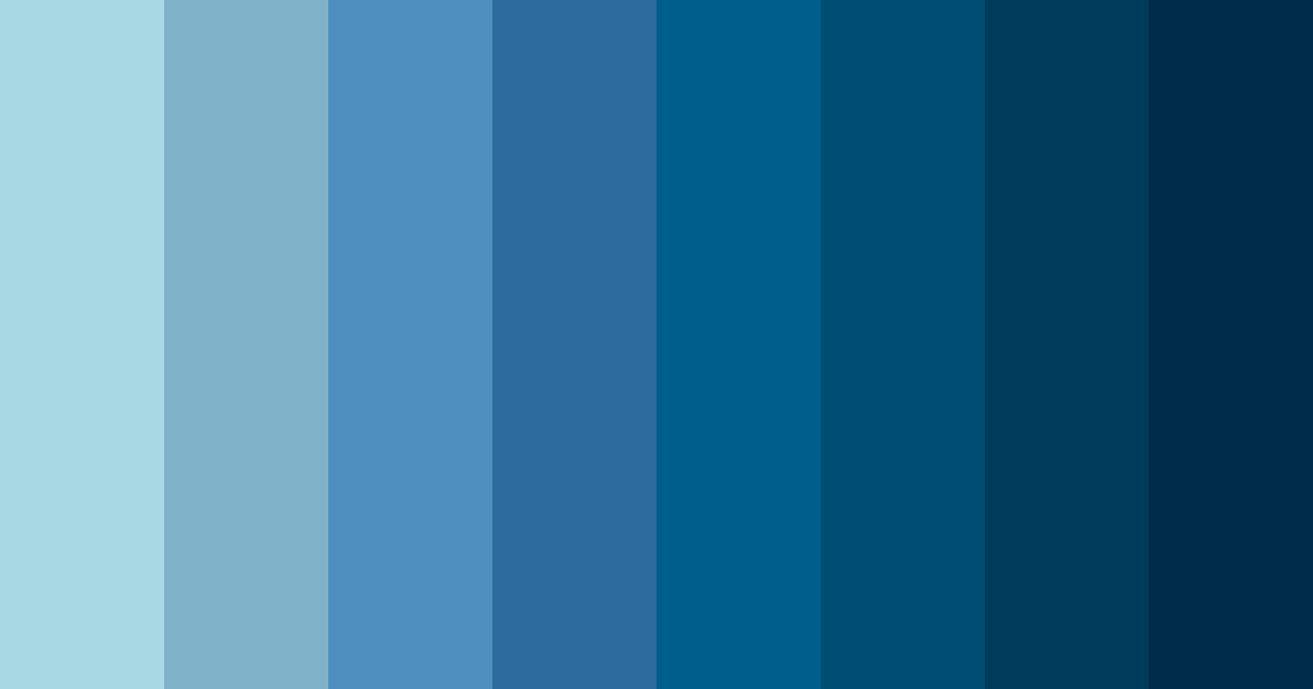 Download pacific blue ocean color palette PNG image (landscape)
