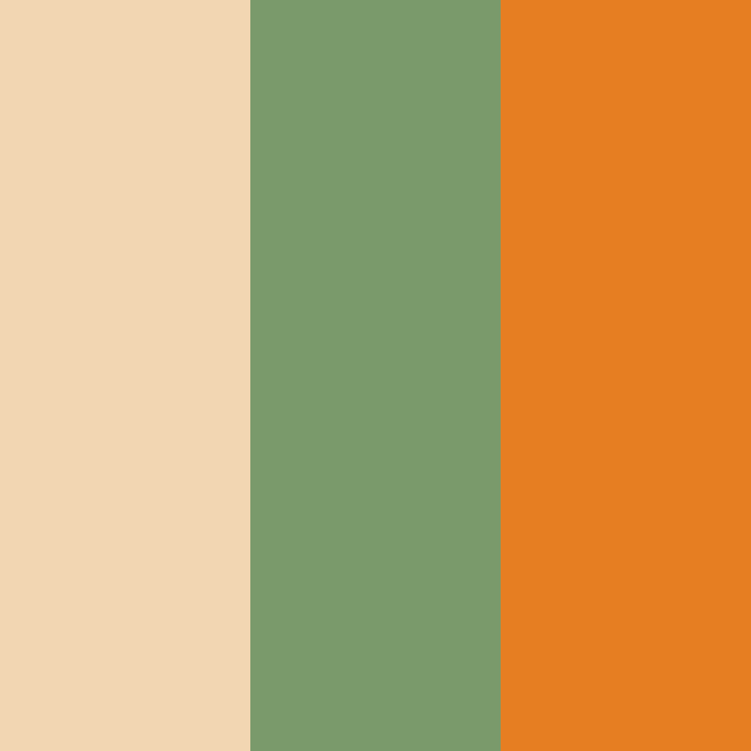 Download golden peach garden color palette PNG image (square)