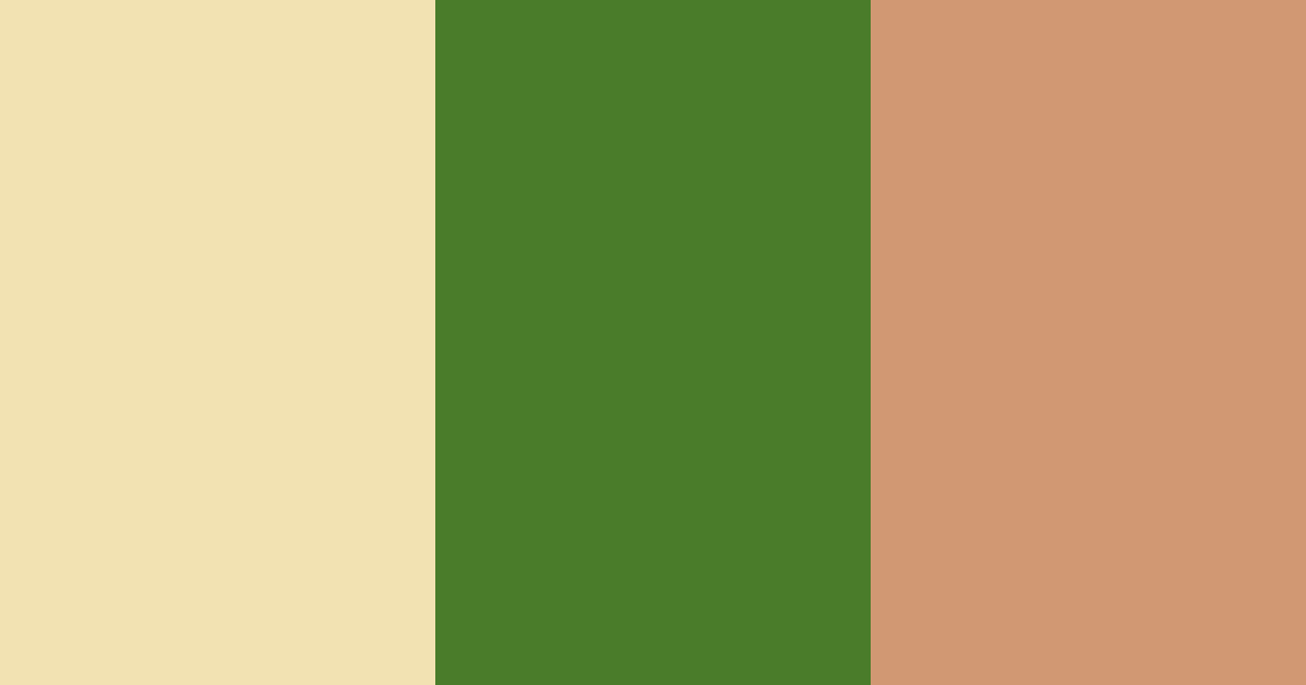 Download creamy peach green color palette PNG image (landscape)