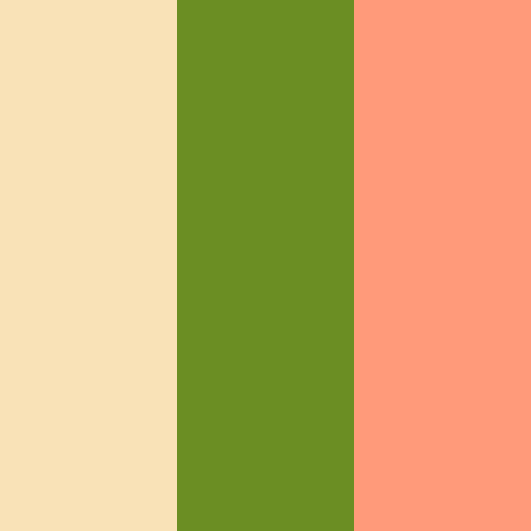 Download warm creamy gold and dark green color palette PNG image (square)