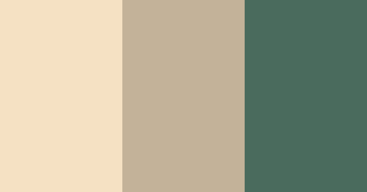 Download warm creamy gold and dark green color palette PNG image (landscape)