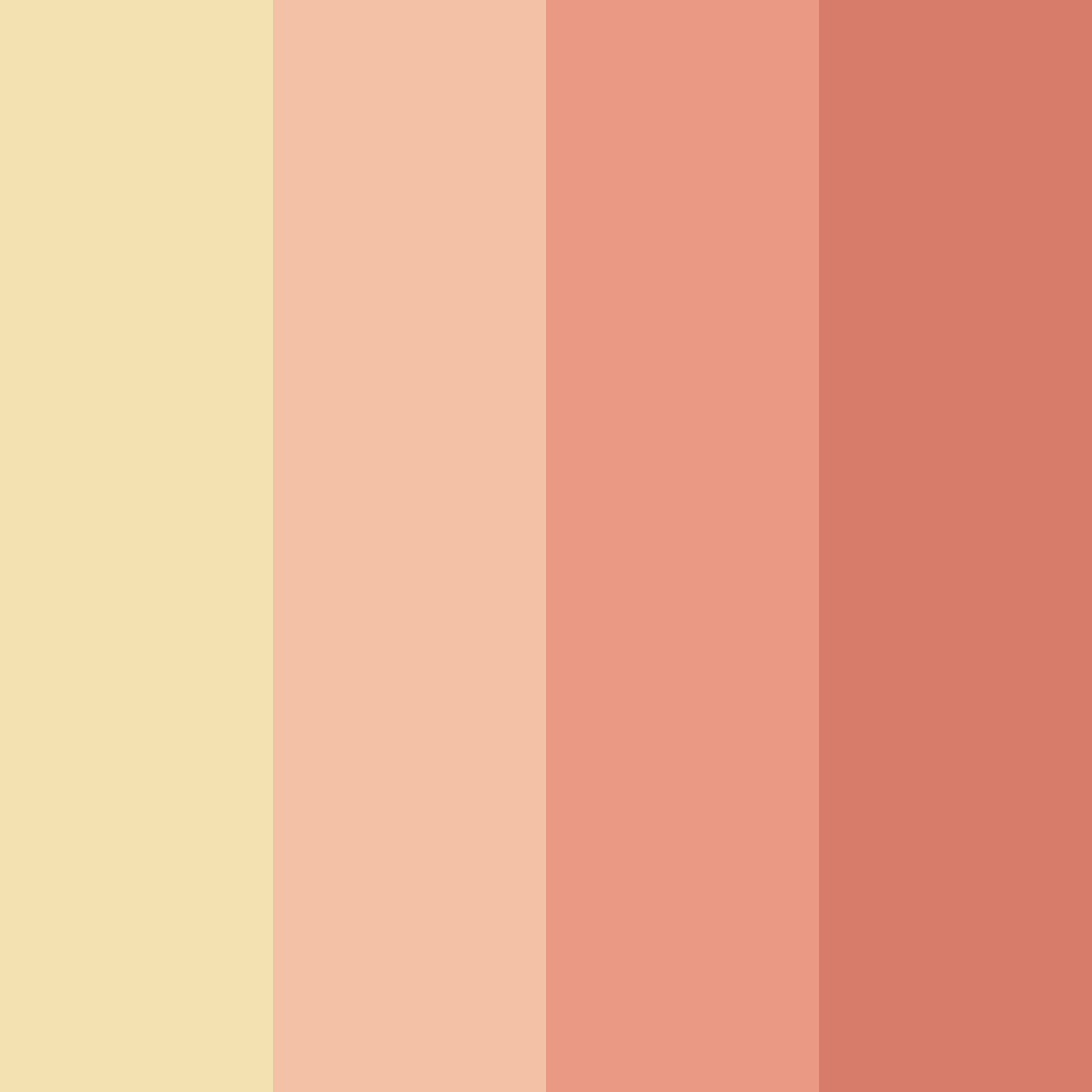 Download peachy shades color palette PNG image (square)