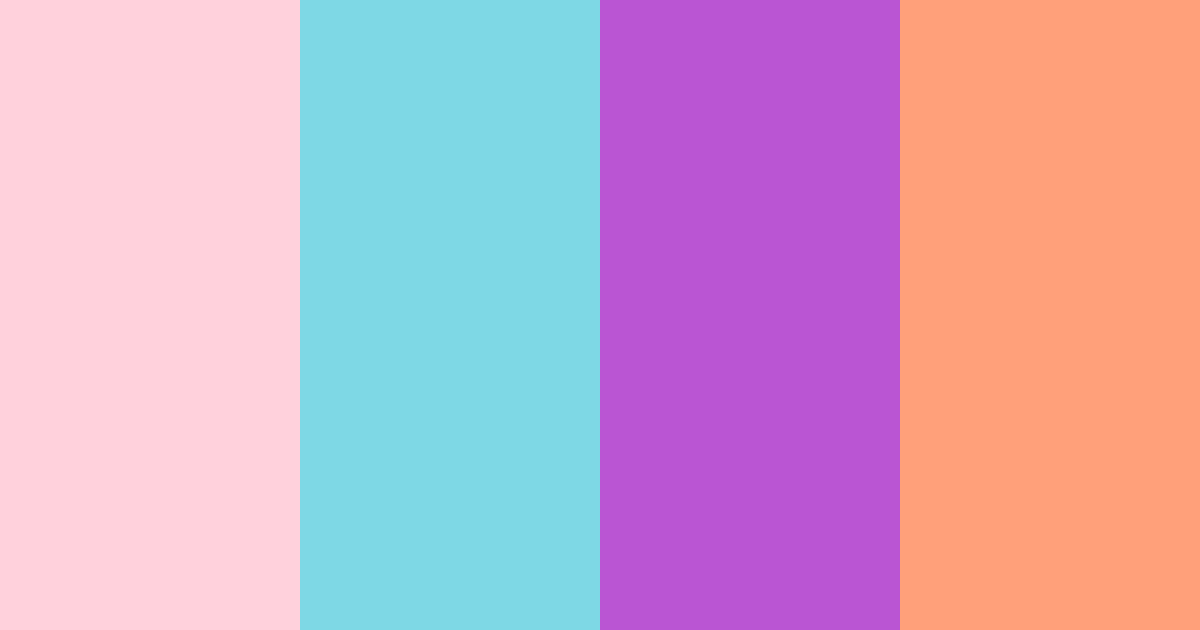 Download cotton candy dream color palette PNG image (landscape)