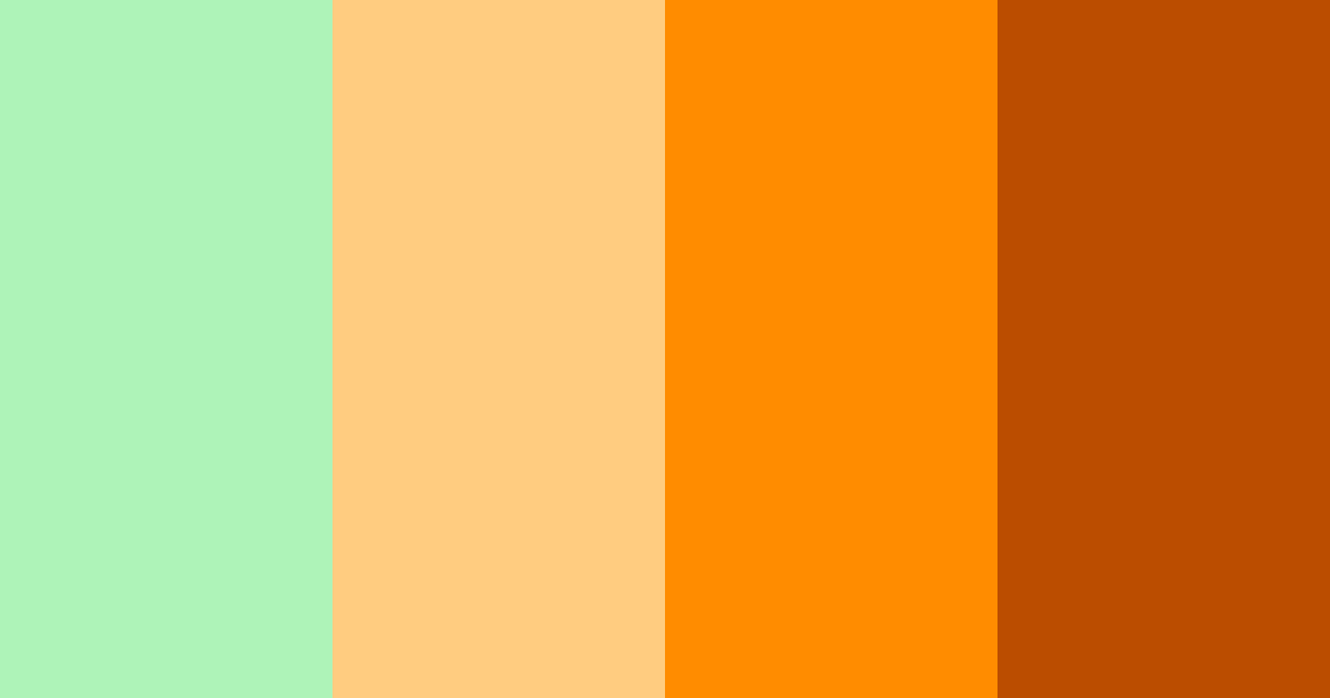 Download orange green fusion color palette PNG image (landscape)