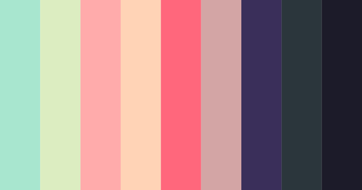 Download healing harmony color palette PNG image (landscape)