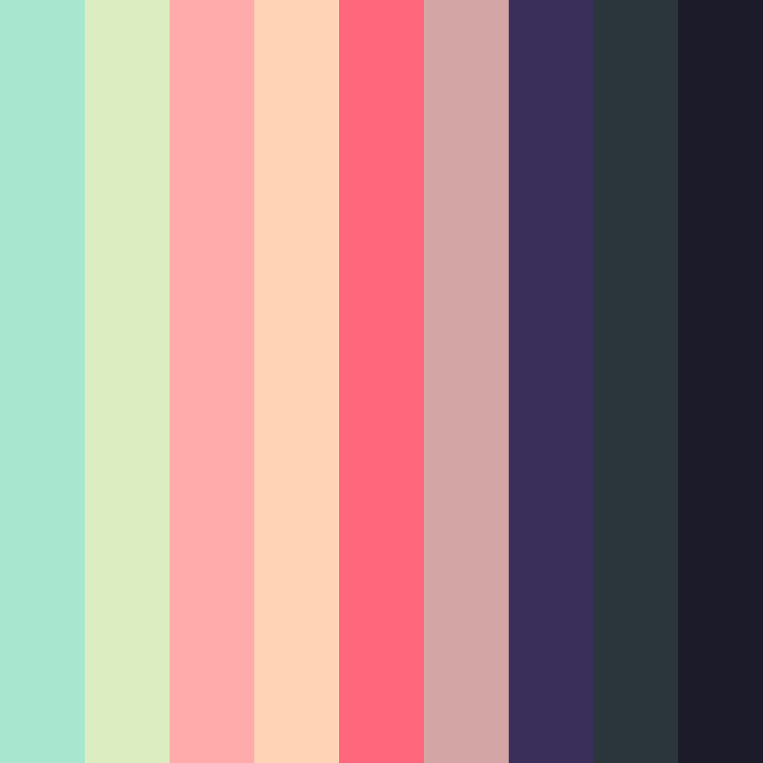 Download healing harmony color palette PNG image (square)
