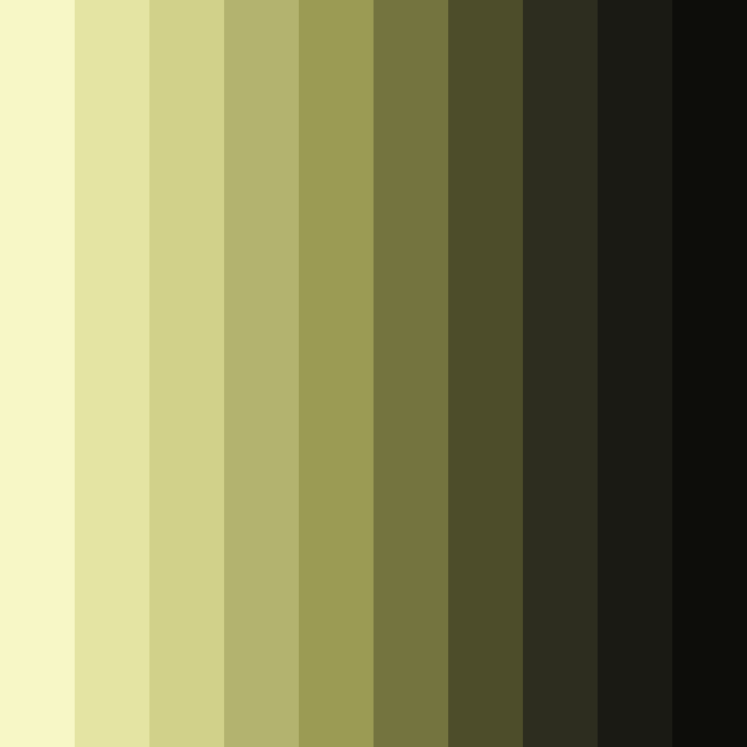 Download shades of olive color palette PNG image (square)