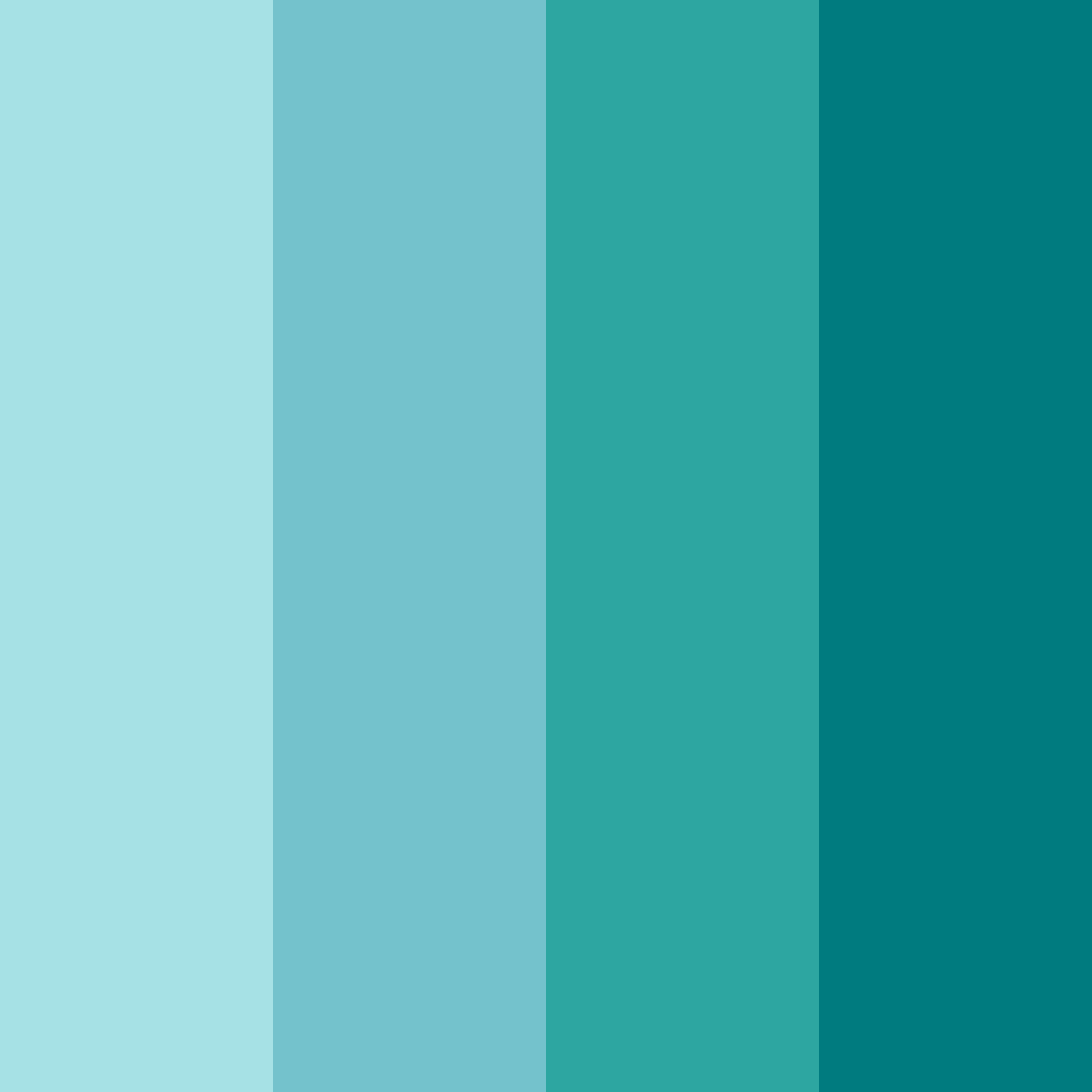 Download teal sea turtle color palette PNG image (square)