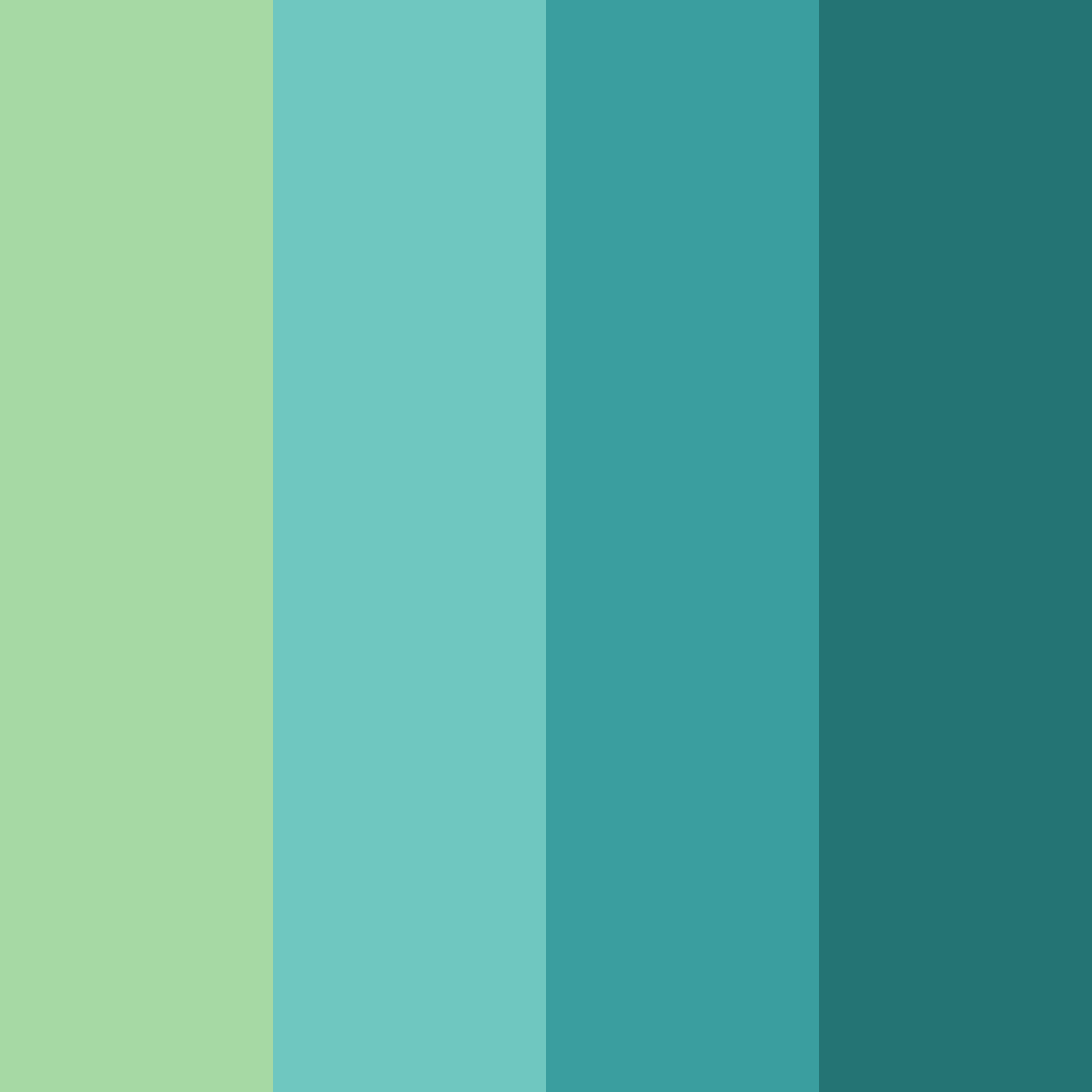 Download teal tides color palette PNG image (square)