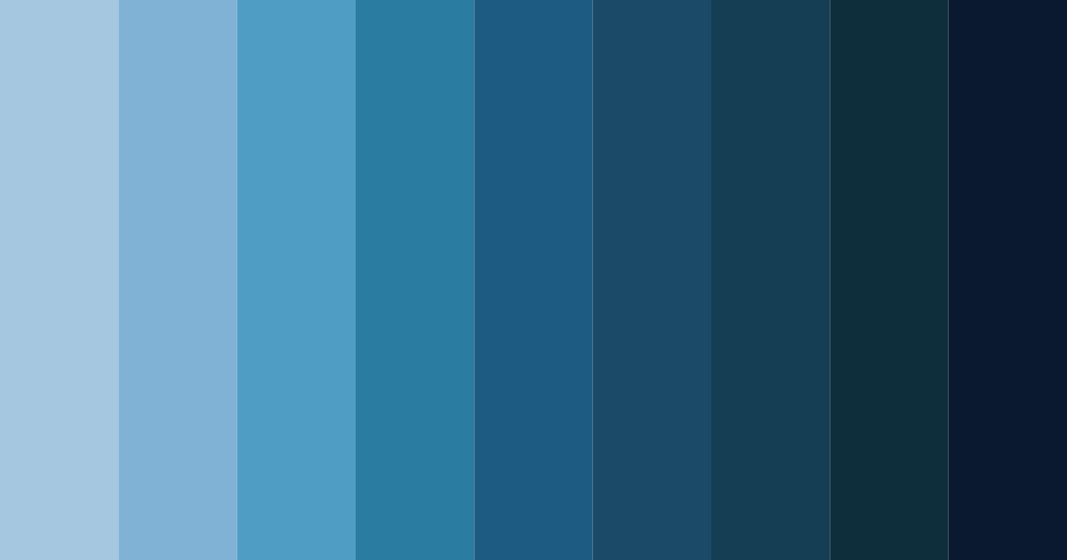 Download deep navy blues color palette PNG image (landscape)